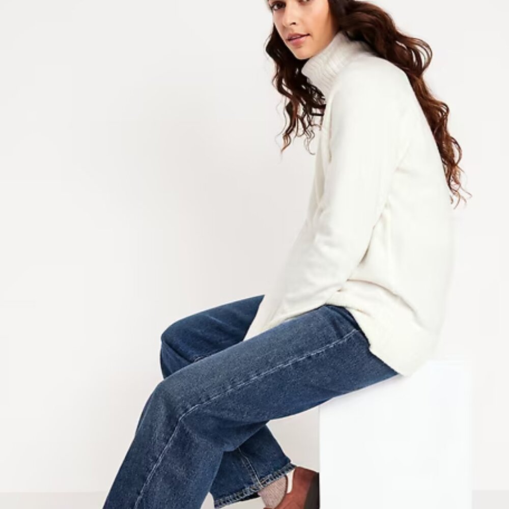 Old Navy Chalk Heather SoSoft Turtleneck Sweater/NWT/XL - Picture 3 of 15
